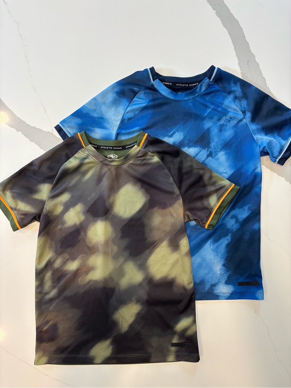 Athletic Works Kids Blue and Green Tie-Dye  - Short Sleeve Set